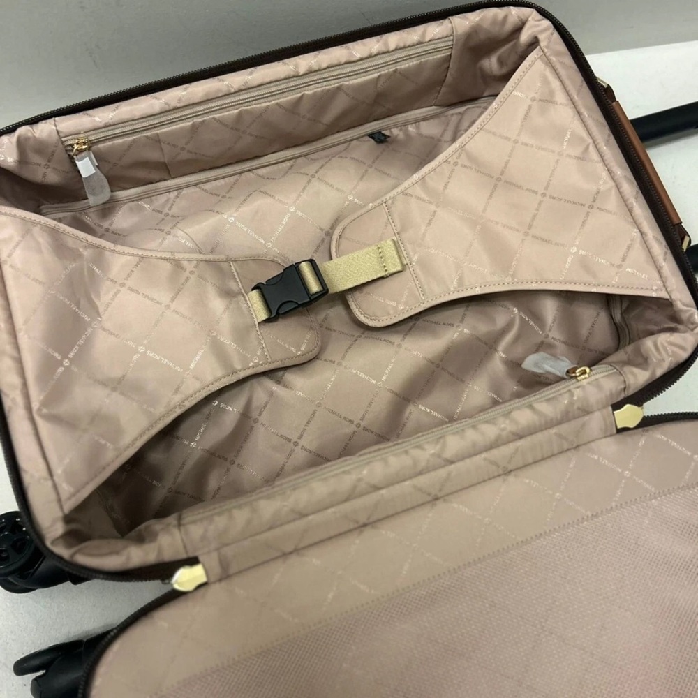 Michael kors Brown and White Polka Dot Women HandBag&suitcase NWT Authentic - Picture 6 of 13